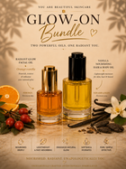 Glow-On! Radiant Glow Facial Oil & Vanilla Nourishing Body + Hair Oil Bundle